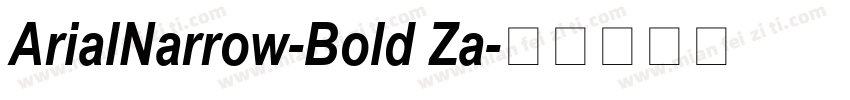 ArialNarrow-Bold Za字体转换